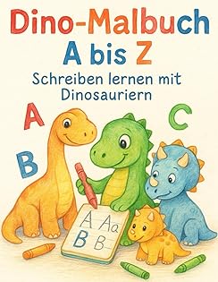 Cover Dinosaurier-Abenteuer – Dein Malbuch von A bis Z